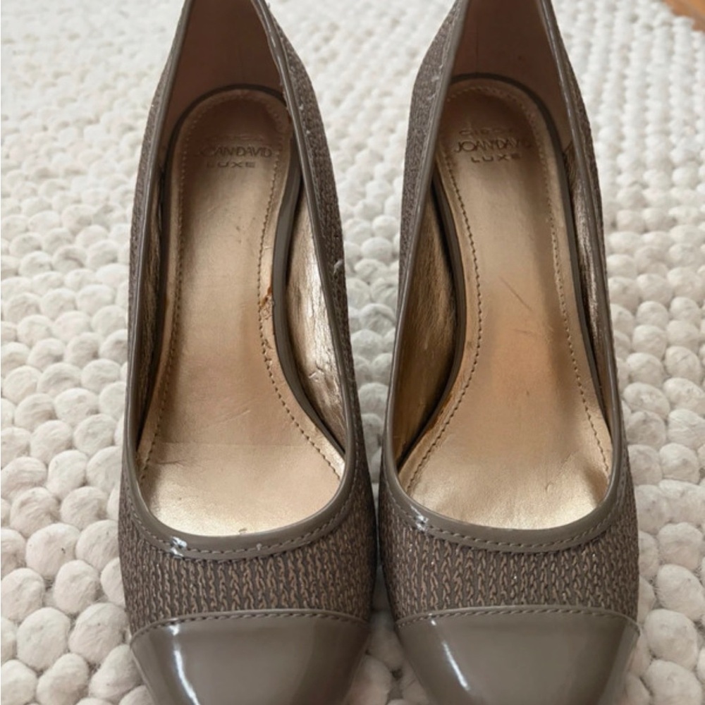 Joan & David Taupe Textured Heels